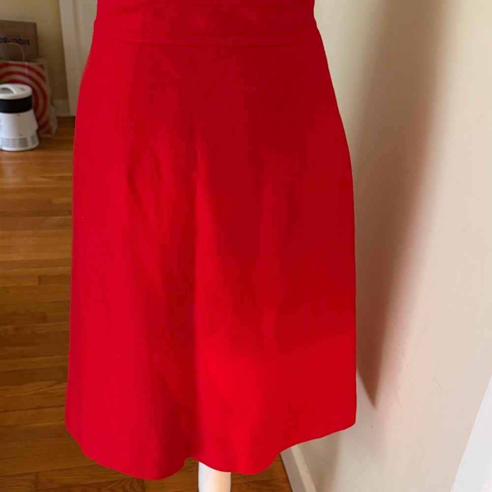 Elegant Red Buttoned Vintage Pendleton Wool Skirt - image 3